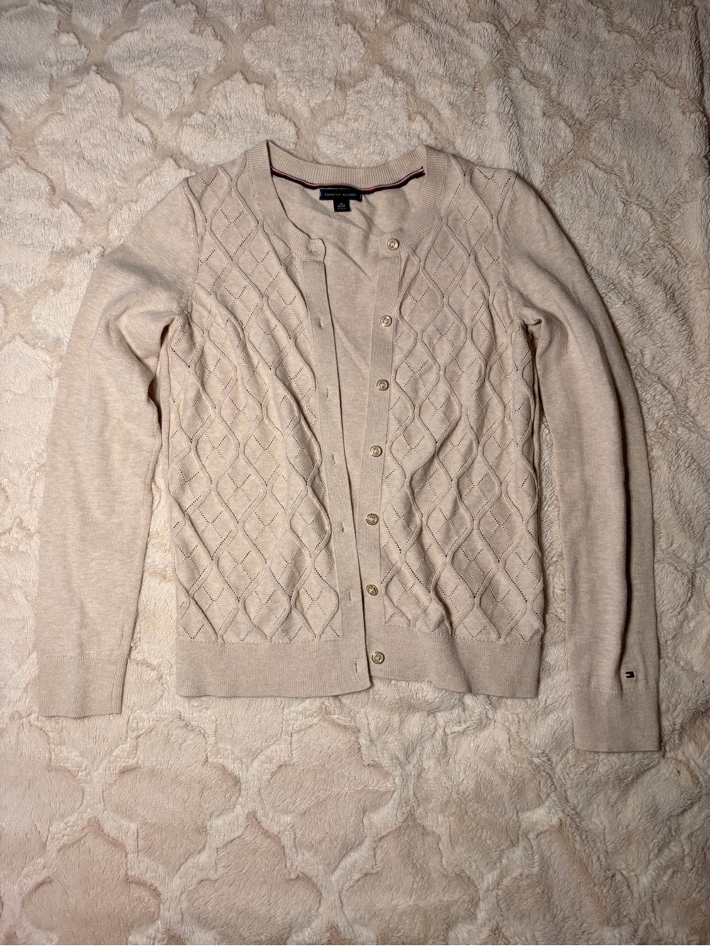 Tommy Hilfiger Cable-Knit Button Cardigan